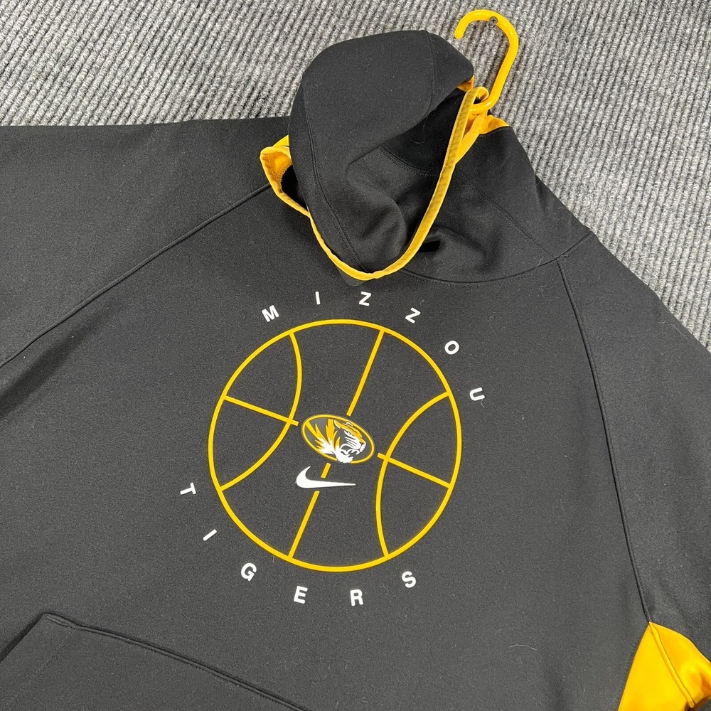 Missouri Tigers Mizzou Basketball Nike Hoodie Sweatshirt Mens Large Black SEC